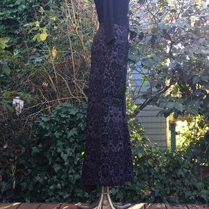 Purple with black long skirt